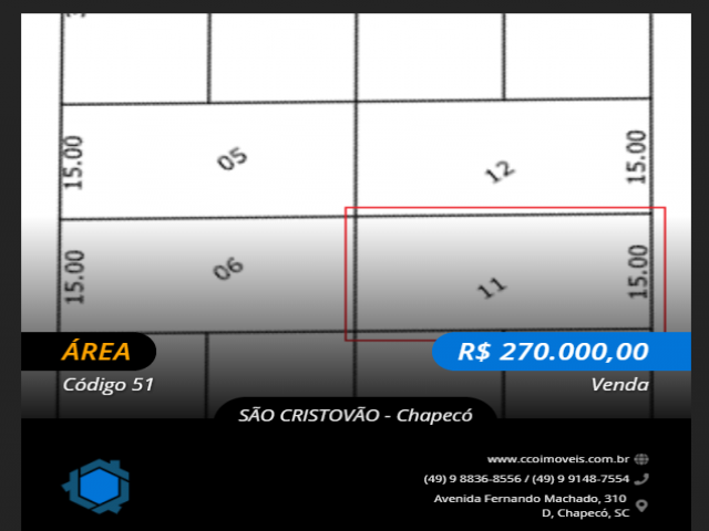 #51 - Terreno para Venda em Chapecó - SC - 1