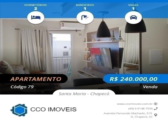 #79 - Apartamento para Venda em Chapecó - SC - 1