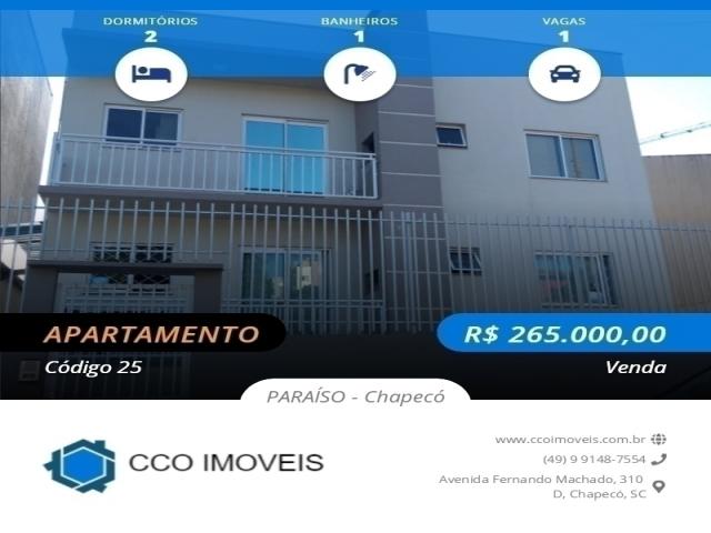 #25 - Apartamento para Venda em Chapecó - SC - 1