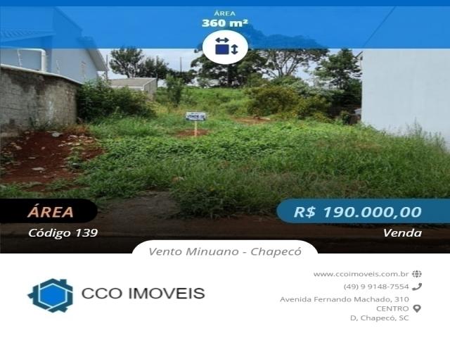 #139 - Área para Venda em Chapecó - SC - 1